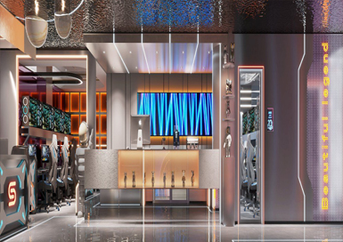 傳奇潮流科技網(wǎng)咖裝修設計案例效果圖